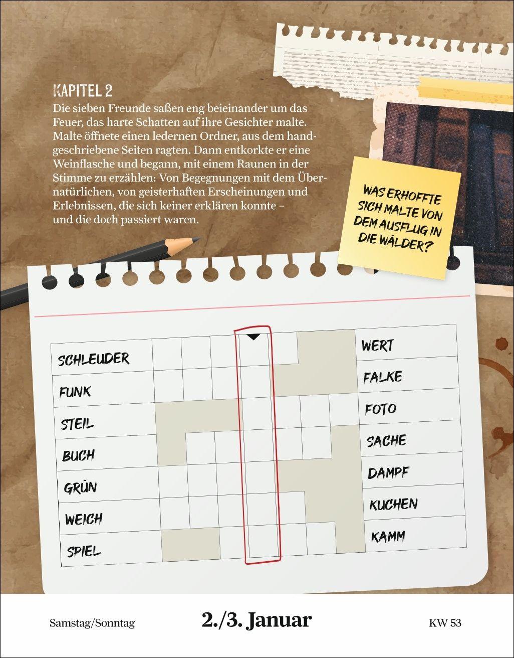 Beispielinhalt (Bild) Stefan Heine Der paranormale Escape-Kalender 2027