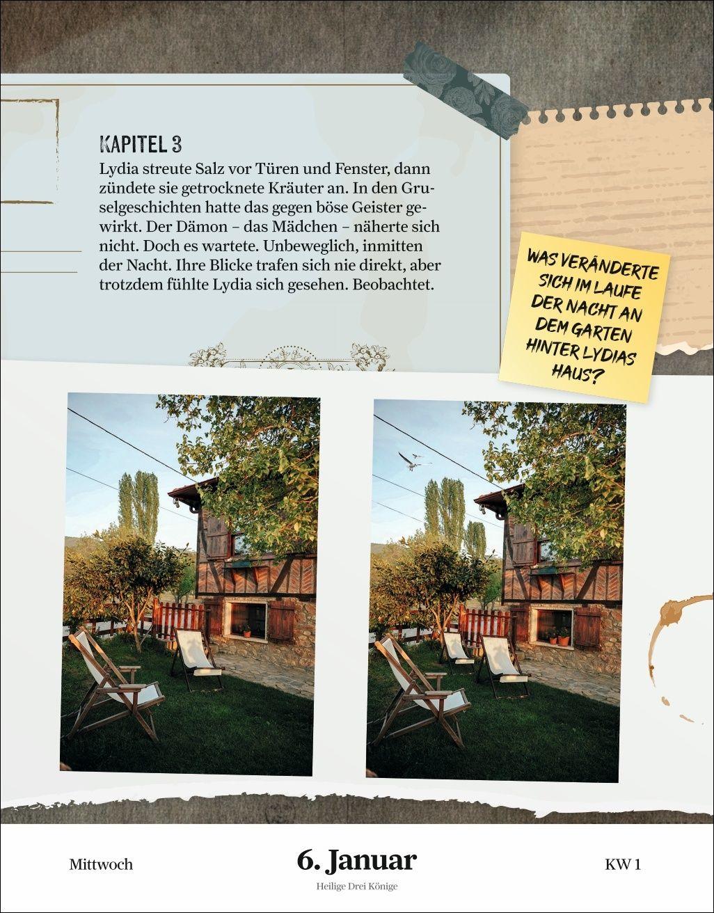 Beispielinhalt (Bild) Stefan Heine Der paranormale Escape-Kalender 2027