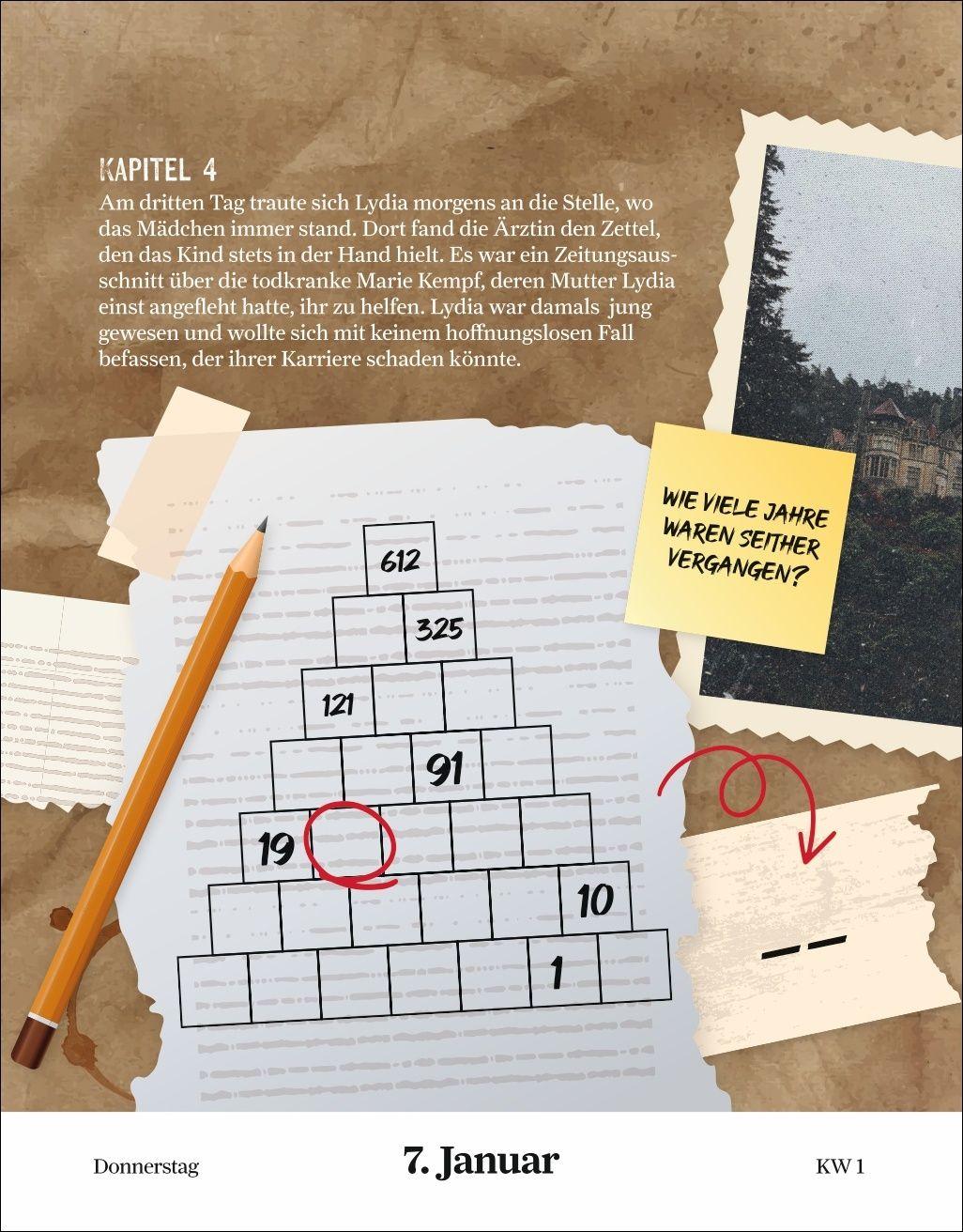 Beispielinhalt (Bild) Stefan Heine Der paranormale Escape-Kalender 2027