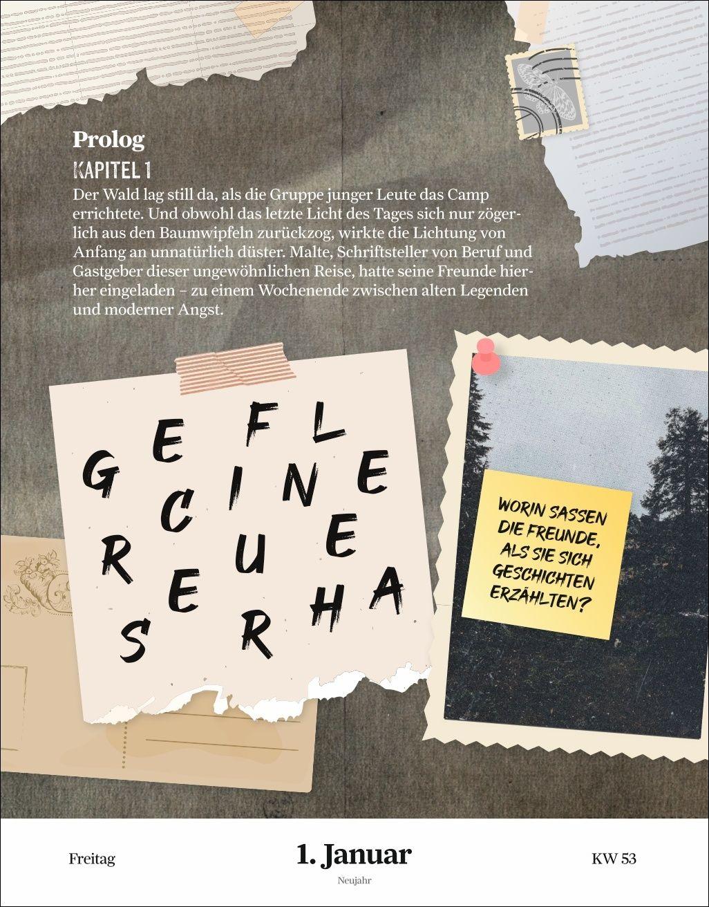 Beispielinhalt (Bild) Stefan Heine Der paranormale Escape-Kalender 2027