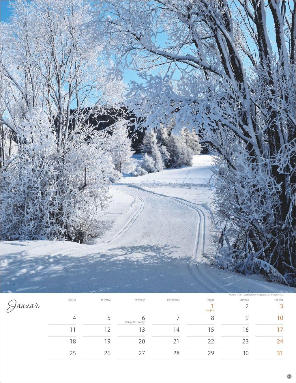 Beispielinhalt (Bild) Wege zum Träumen Posterkalender 2027