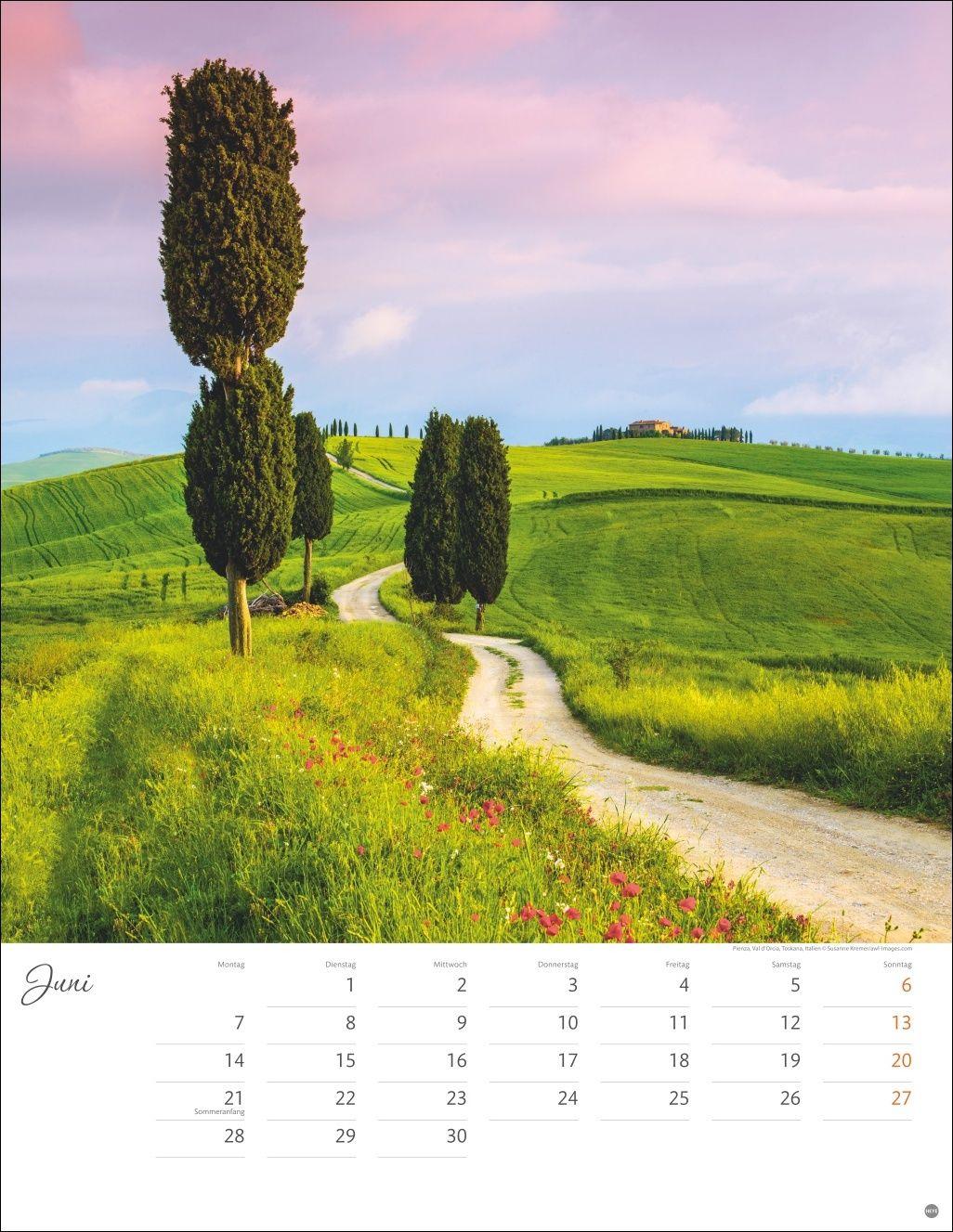 Beispielinhalt (Bild) Wege zum Träumen Posterkalender 2027