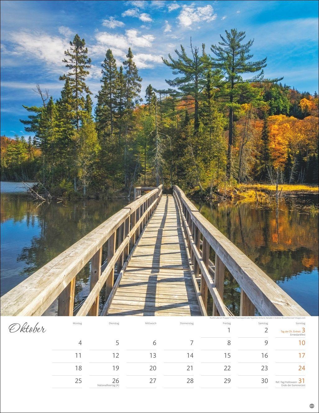 Beispielinhalt (Bild) Wege zum Träumen Posterkalender 2027