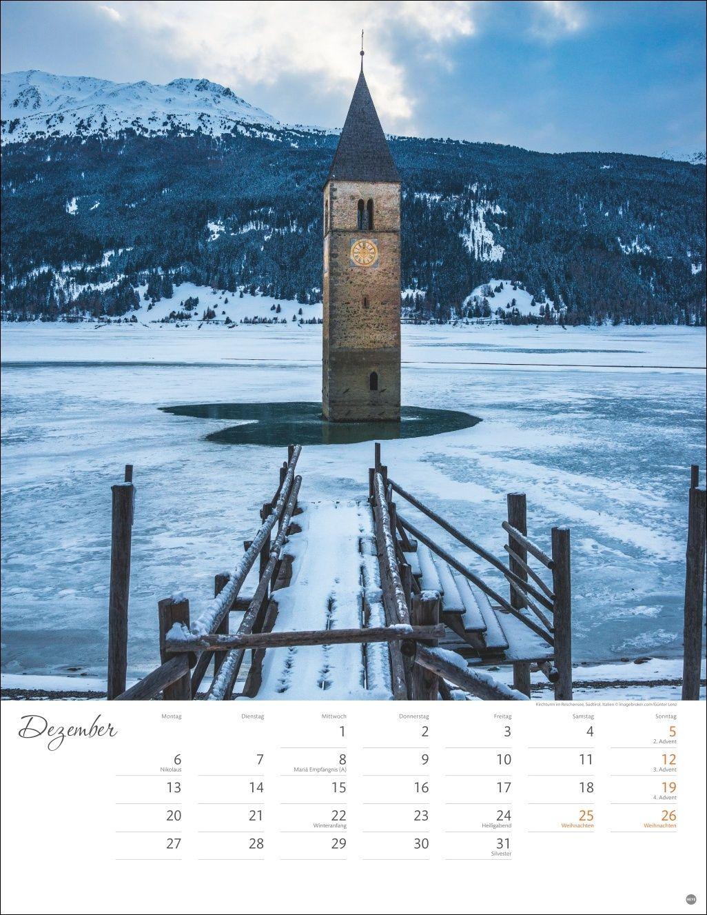 Beispielinhalt (Bild) Wege zum Träumen Posterkalender 2027