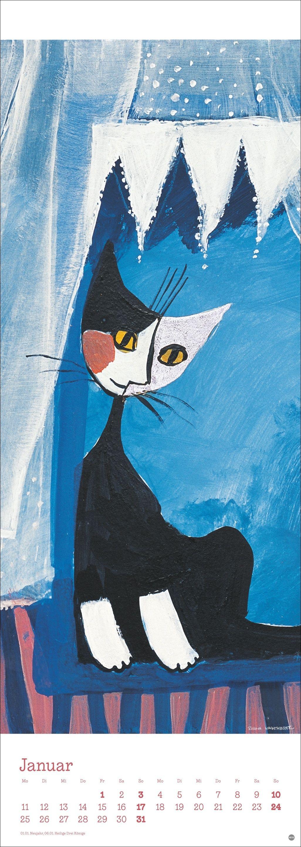 Beispielinhalt (Bild) Rosina Wachtmeister Vertical Kalender 2027