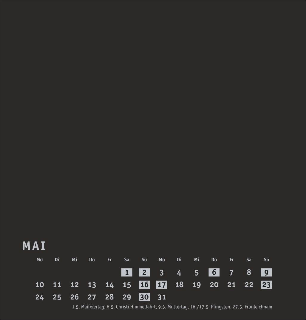 Beispielinhalt (Bild) Premium-Bastelkalender schwarz mittel 2027