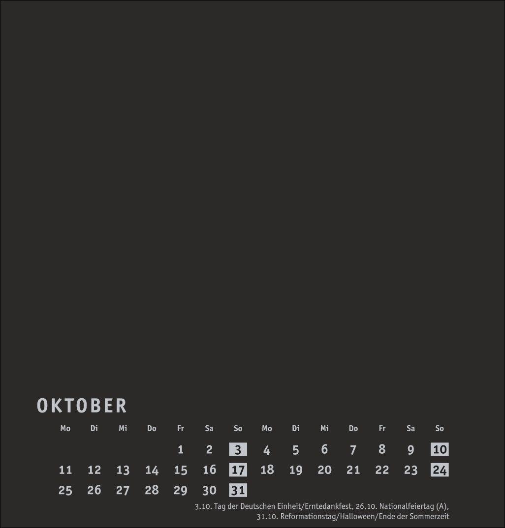 Beispielinhalt (Bild) Premium-Bastelkalender schwarz mittel 2027