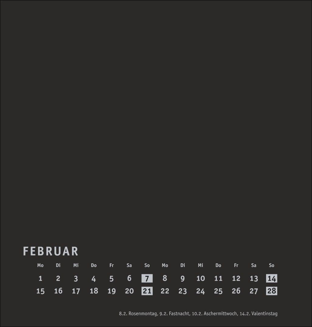 Beispielinhalt (Bild) Premium-Bastelkalender schwarz mittel 2027