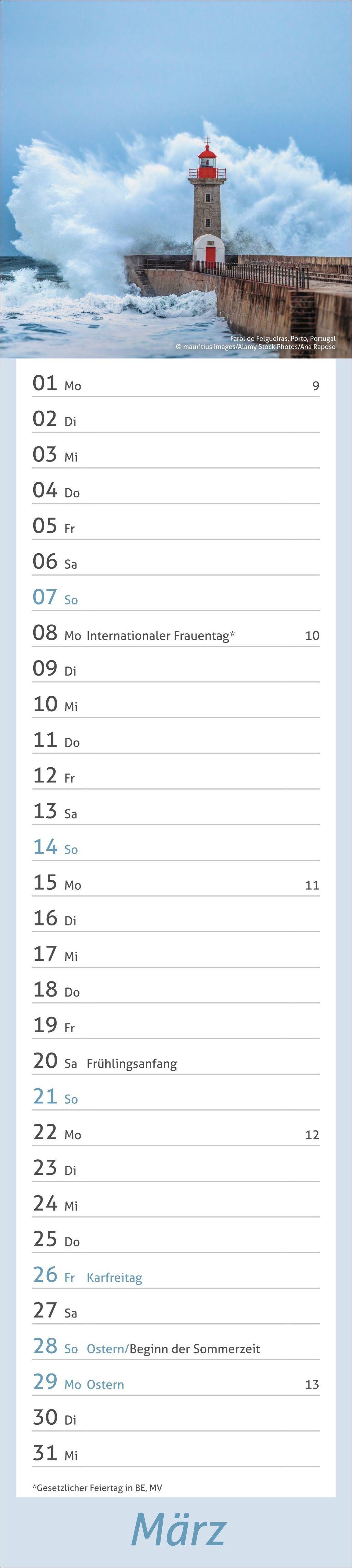 Beispielinhalt (Bild) times&more Leuchttürme Langplaner 2027