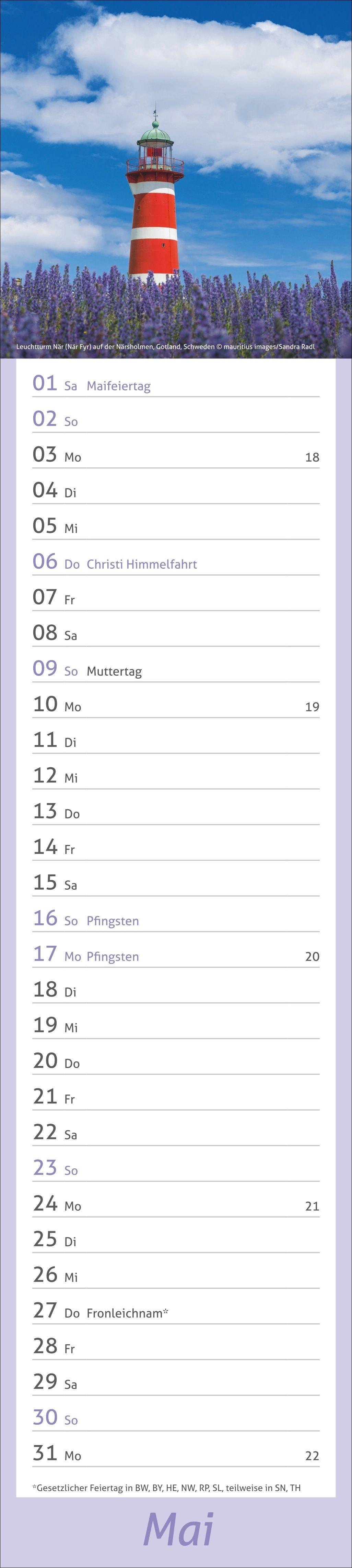 Beispielinhalt (Bild) times&more Leuchttürme Langplaner 2027