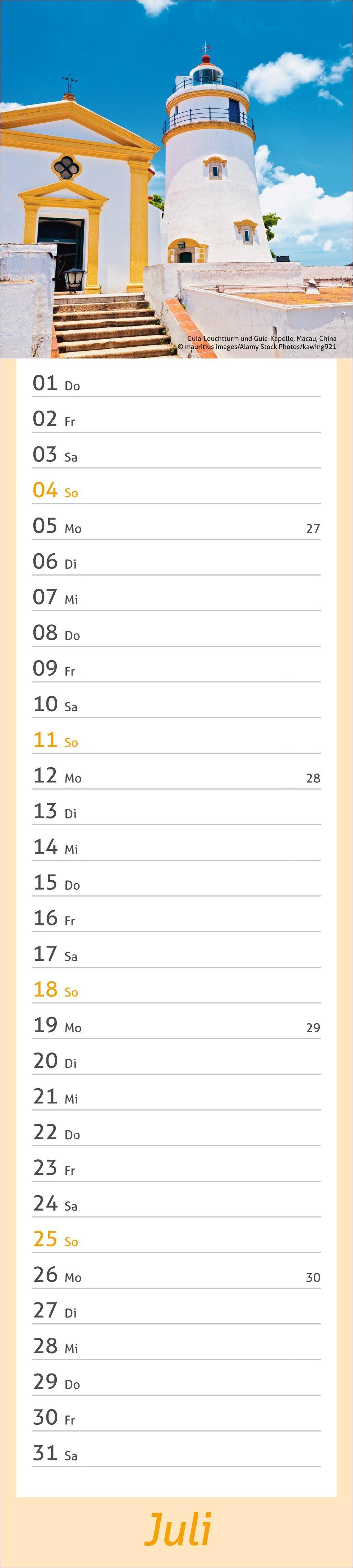 Beispielinhalt (Bild) times&more Leuchttürme Langplaner 2027