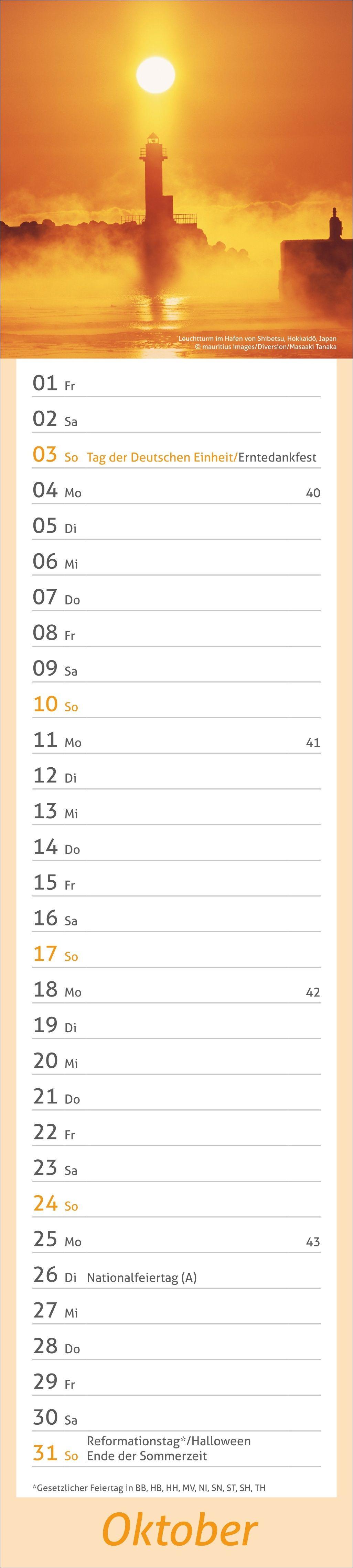 Beispielinhalt (Bild) times&more Leuchttürme Langplaner 2027