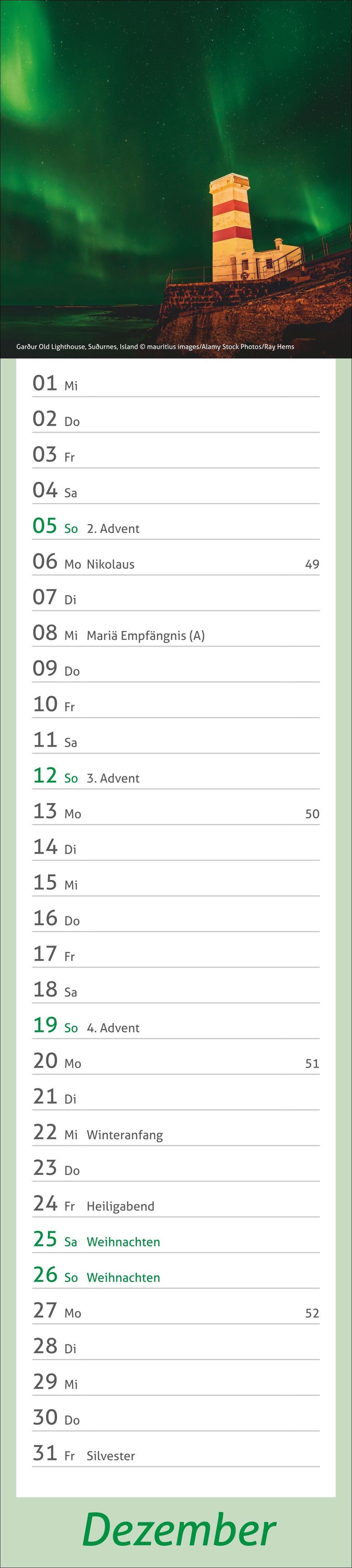 Beispielinhalt (Bild) times&more Leuchttürme Langplaner 2027