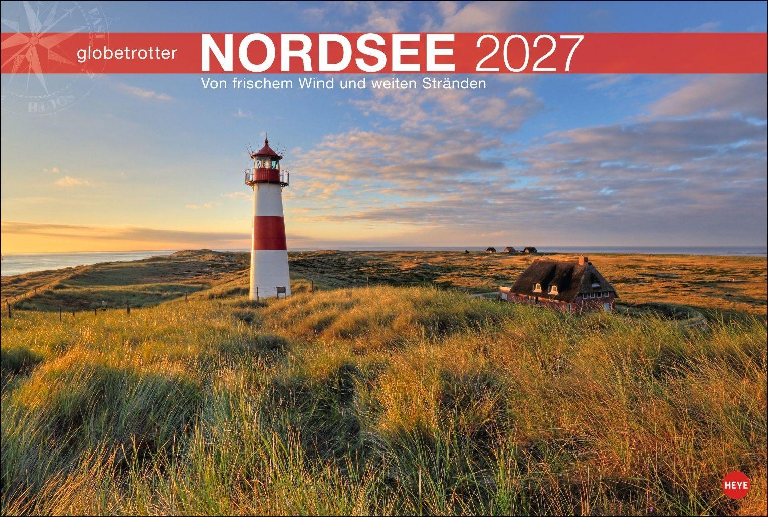 Vorderes Coverbild Nordsee Globetrotter Kalender 2027 - Von frischem Wind und weiten Stränden