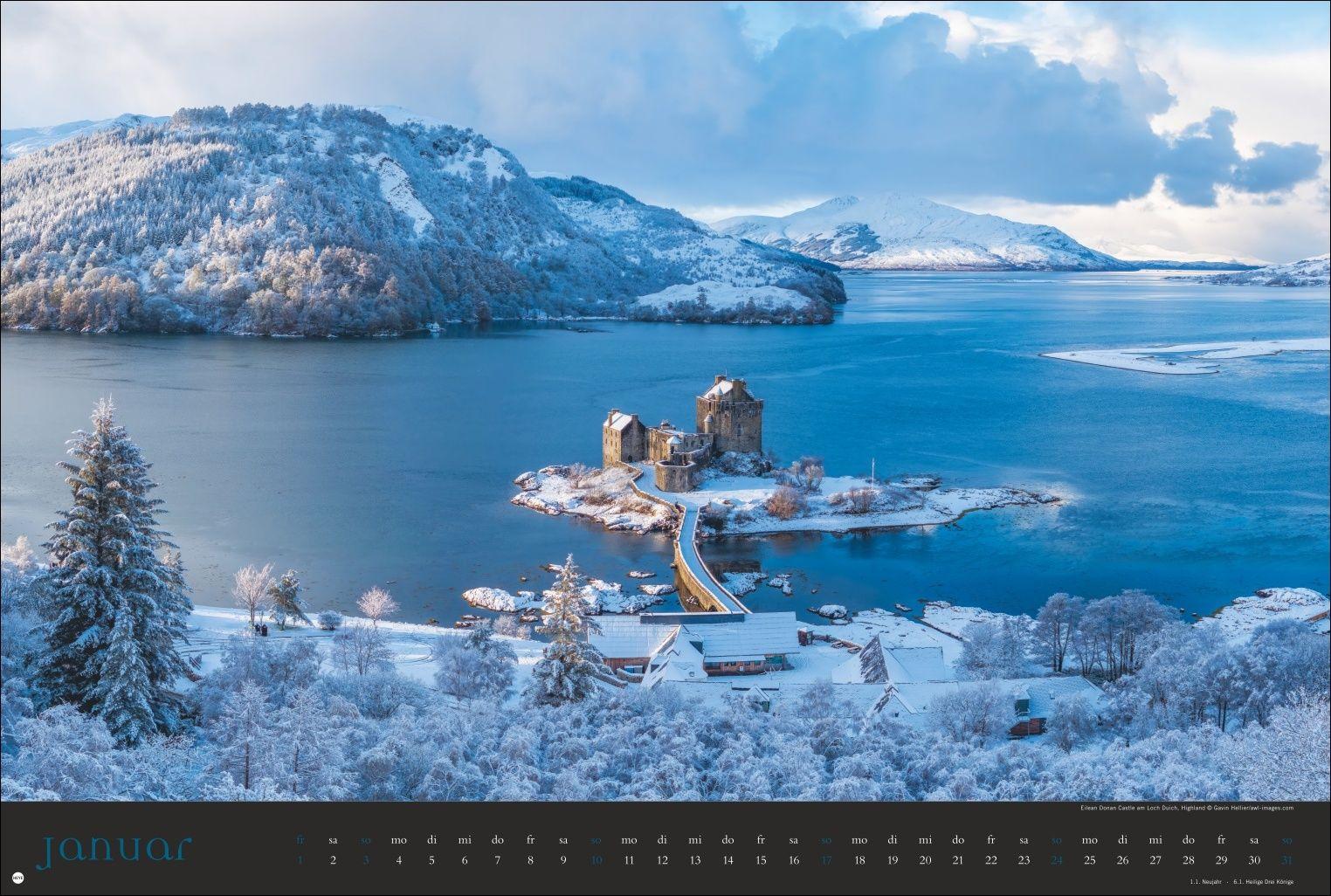 Beispielinhalt (Bild) Land of Legends Kalender 2027 - Schottlands Burgen und Schlösser