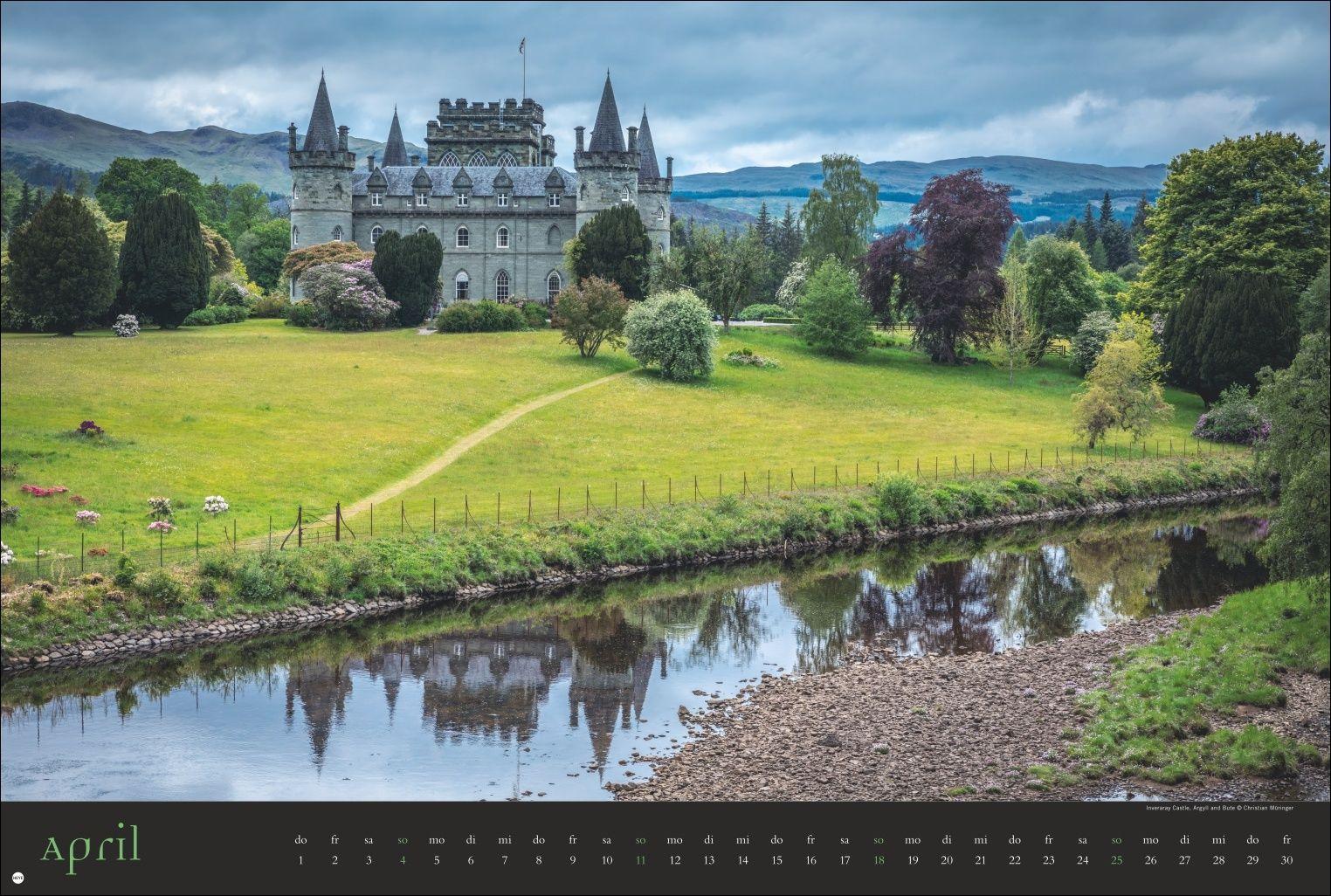 Beispielinhalt (Bild) Land of Legends Kalender 2027 - Schottlands Burgen und Schlösser