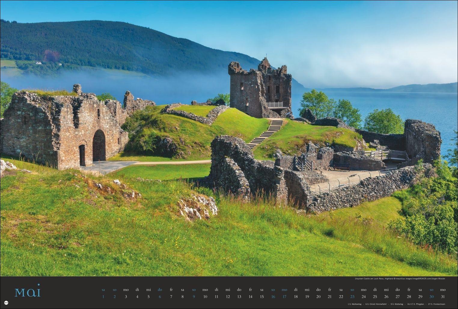 Beispielinhalt (Bild) Land of Legends Kalender 2027 - Schottlands Burgen und Schlösser