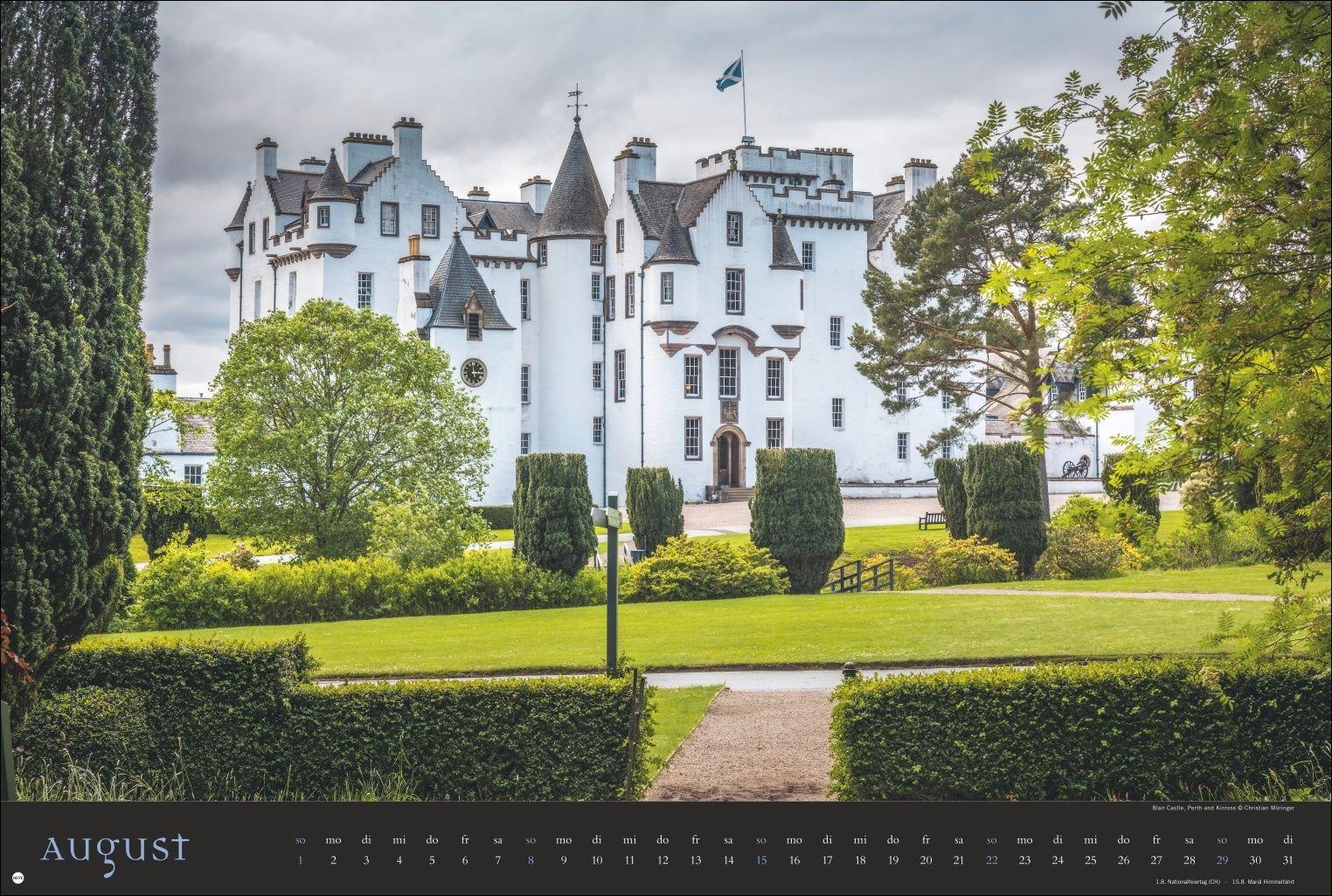 Beispielinhalt (Bild) Land of Legends Kalender 2027 - Schottlands Burgen und Schlösser