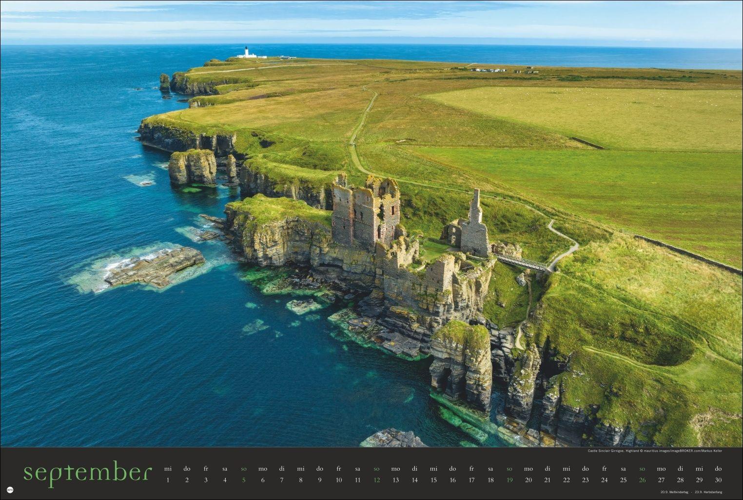 Beispielinhalt (Bild) Land of Legends Kalender 2027 - Schottlands Burgen und Schlösser