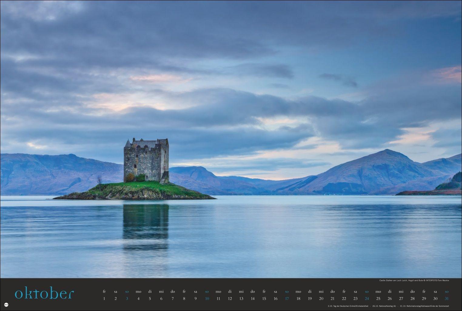 Beispielinhalt (Bild) Land of Legends Kalender 2027 - Schottlands Burgen und Schlösser