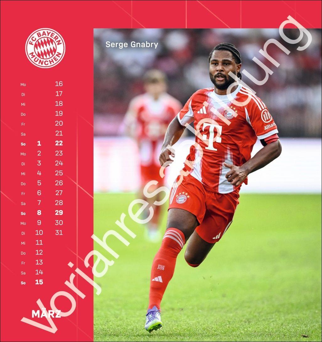 Beispielinhalt (Bild) FC Bayern München Postkartenkalender 2027