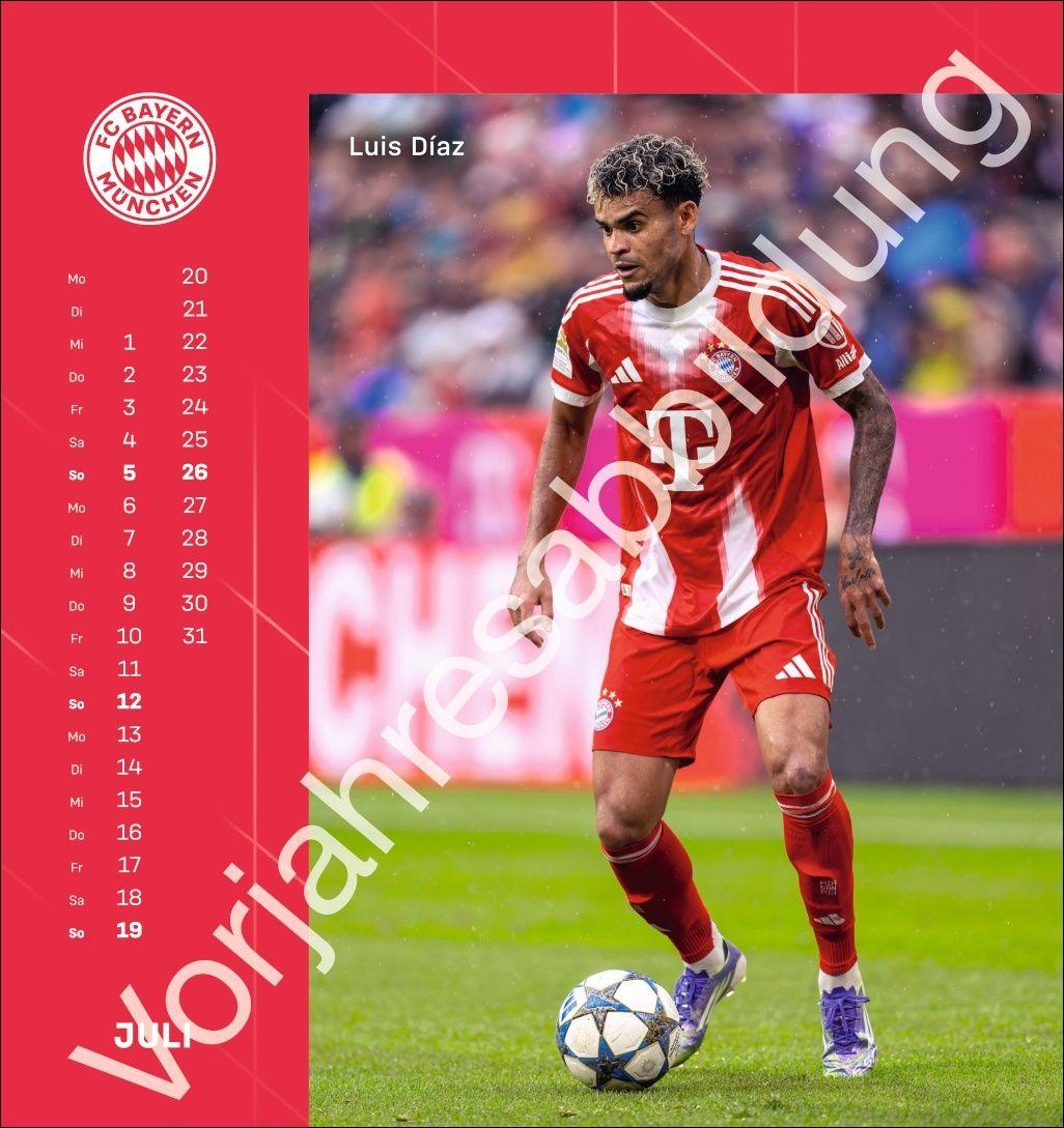 Beispielinhalt (Bild) FC Bayern München Postkartenkalender 2027