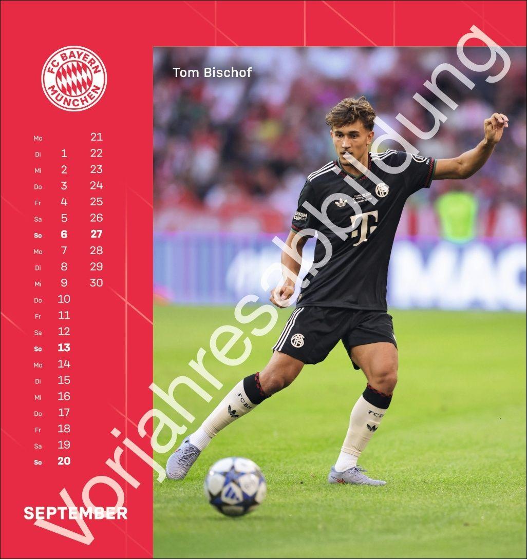 Beispielinhalt (Bild) FC Bayern München Postkartenkalender 2027