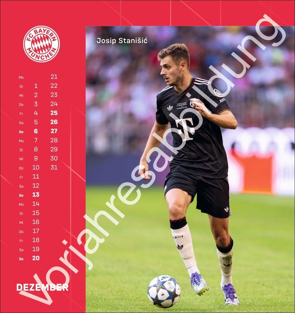 Beispielinhalt (Bild) FC Bayern München Postkartenkalender 2027