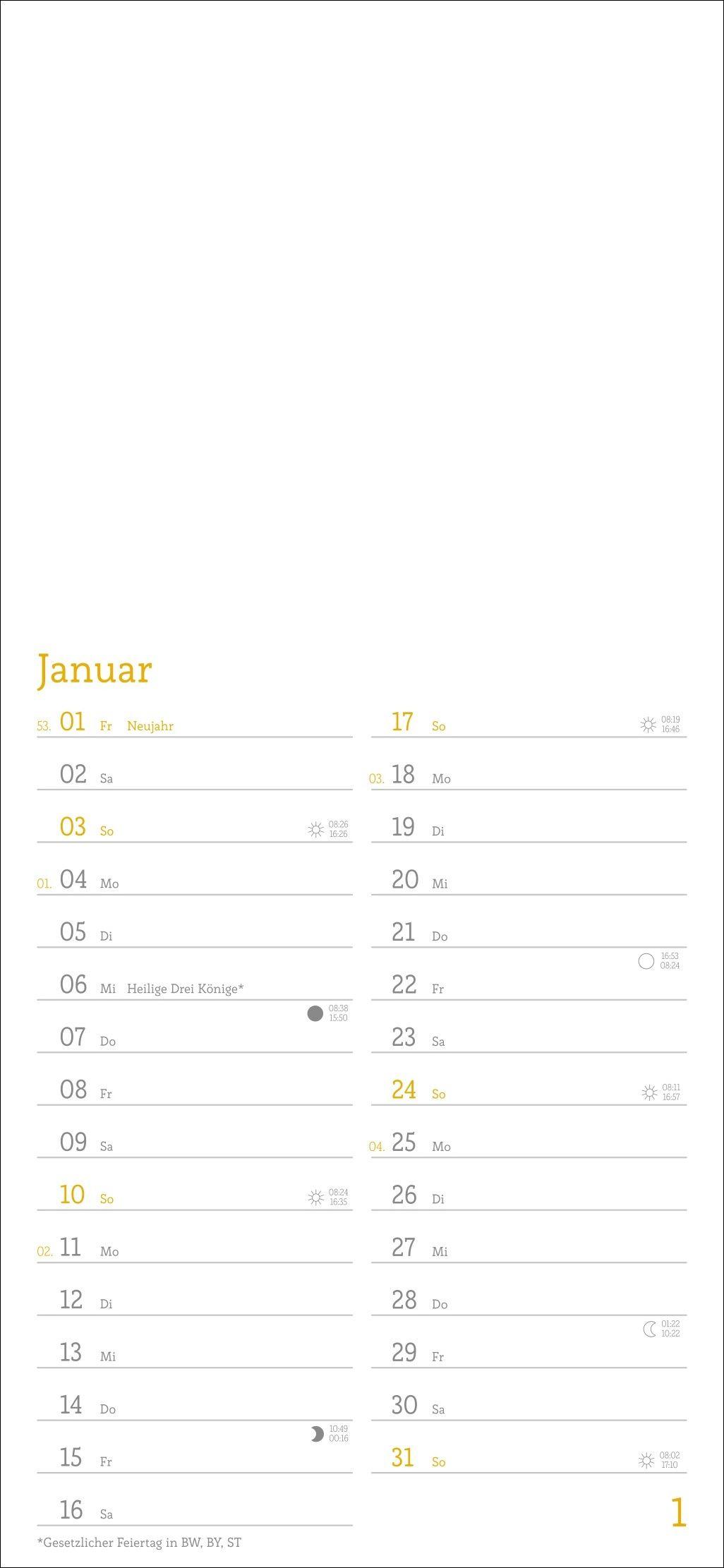 Beispielinhalt (Bild) Kalender zum Selbstgestalten 2027