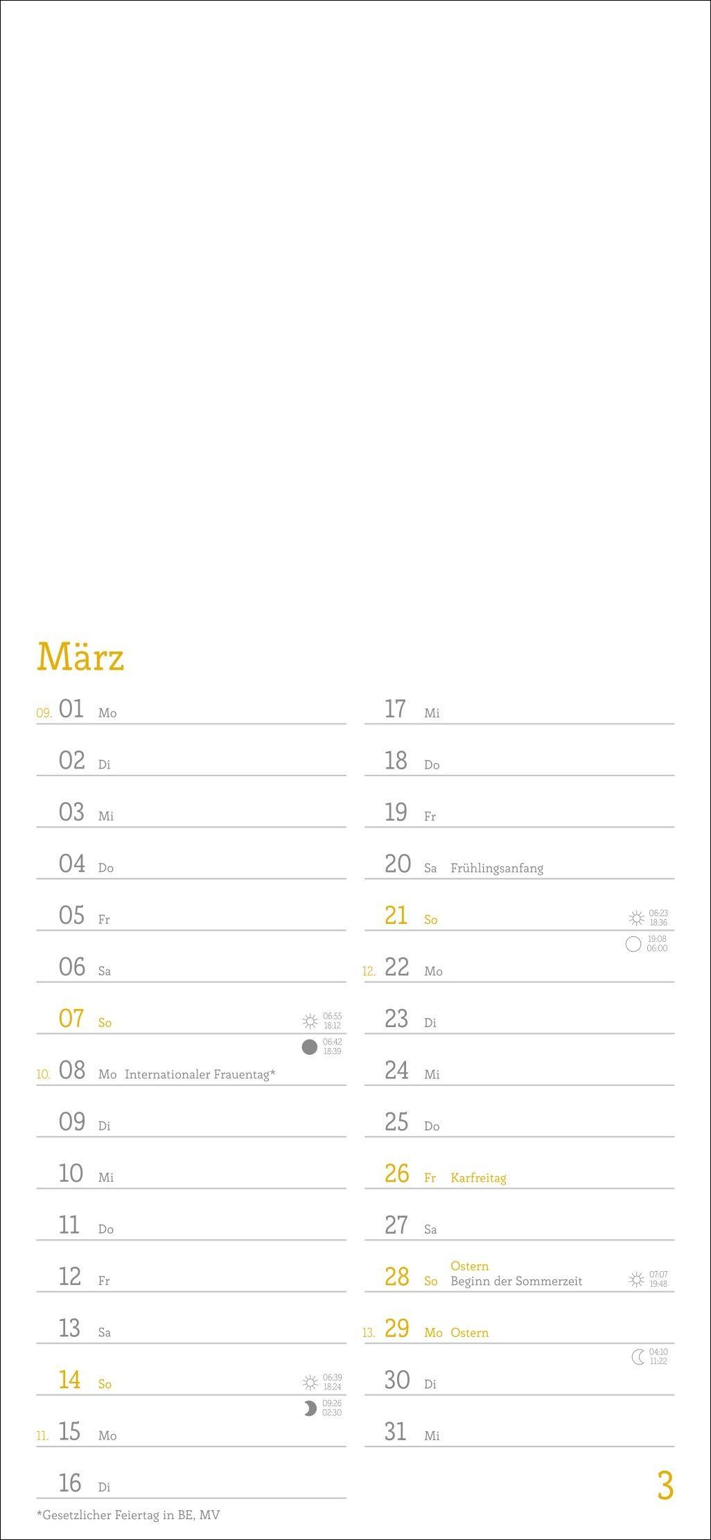 Beispielinhalt (Bild) Kalender zum Selbstgestalten 2027