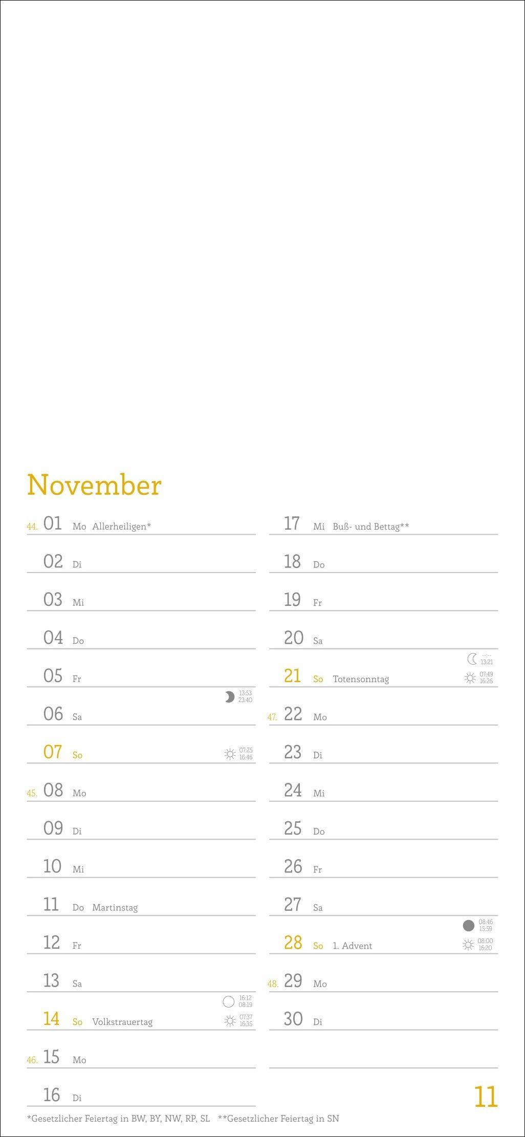 Beispielinhalt (Bild) Kalender zum Selbstgestalten 2027