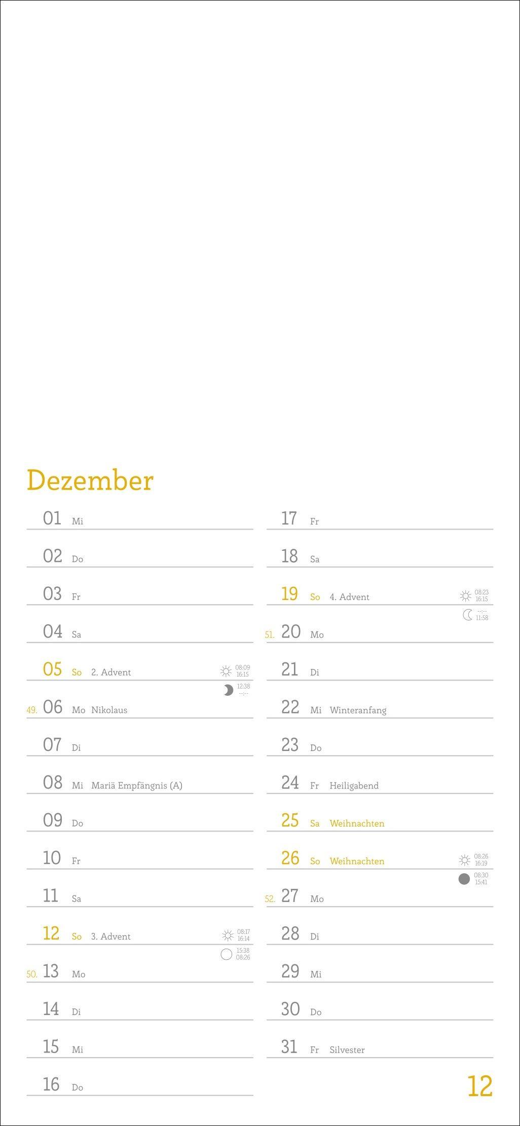 Beispielinhalt (Bild) Kalender zum Selbstgestalten 2027