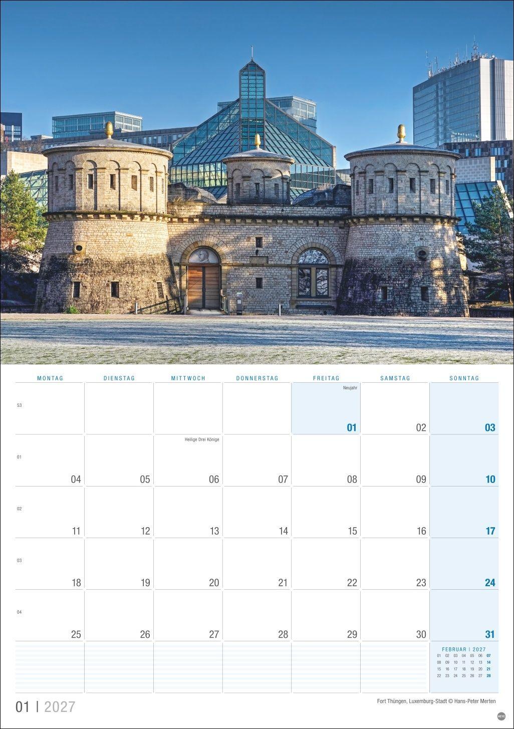 Beispielinhalt (Bild) Luxemburg Planer 2027