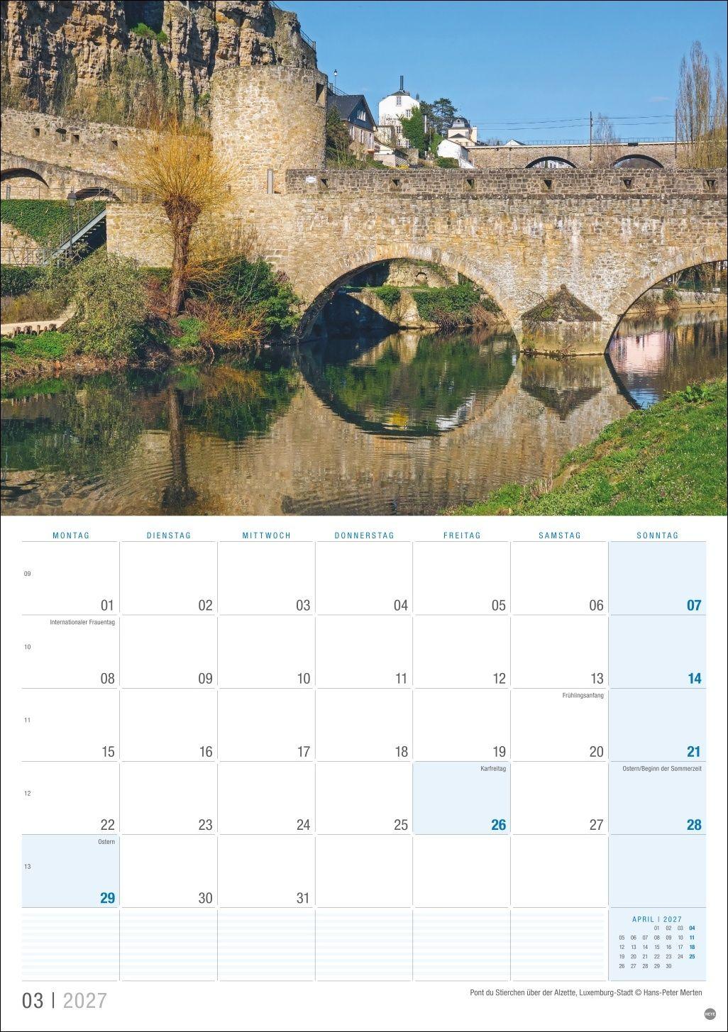 Beispielinhalt (Bild) Luxemburg Planer 2027