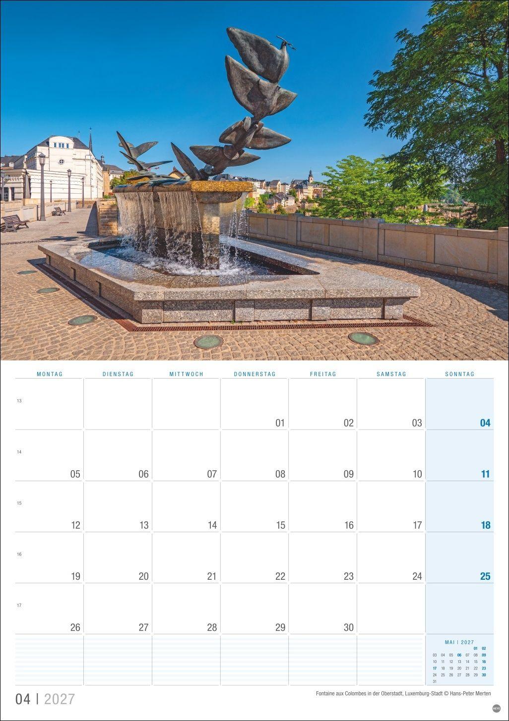 Beispielinhalt (Bild) Luxemburg Planer 2027