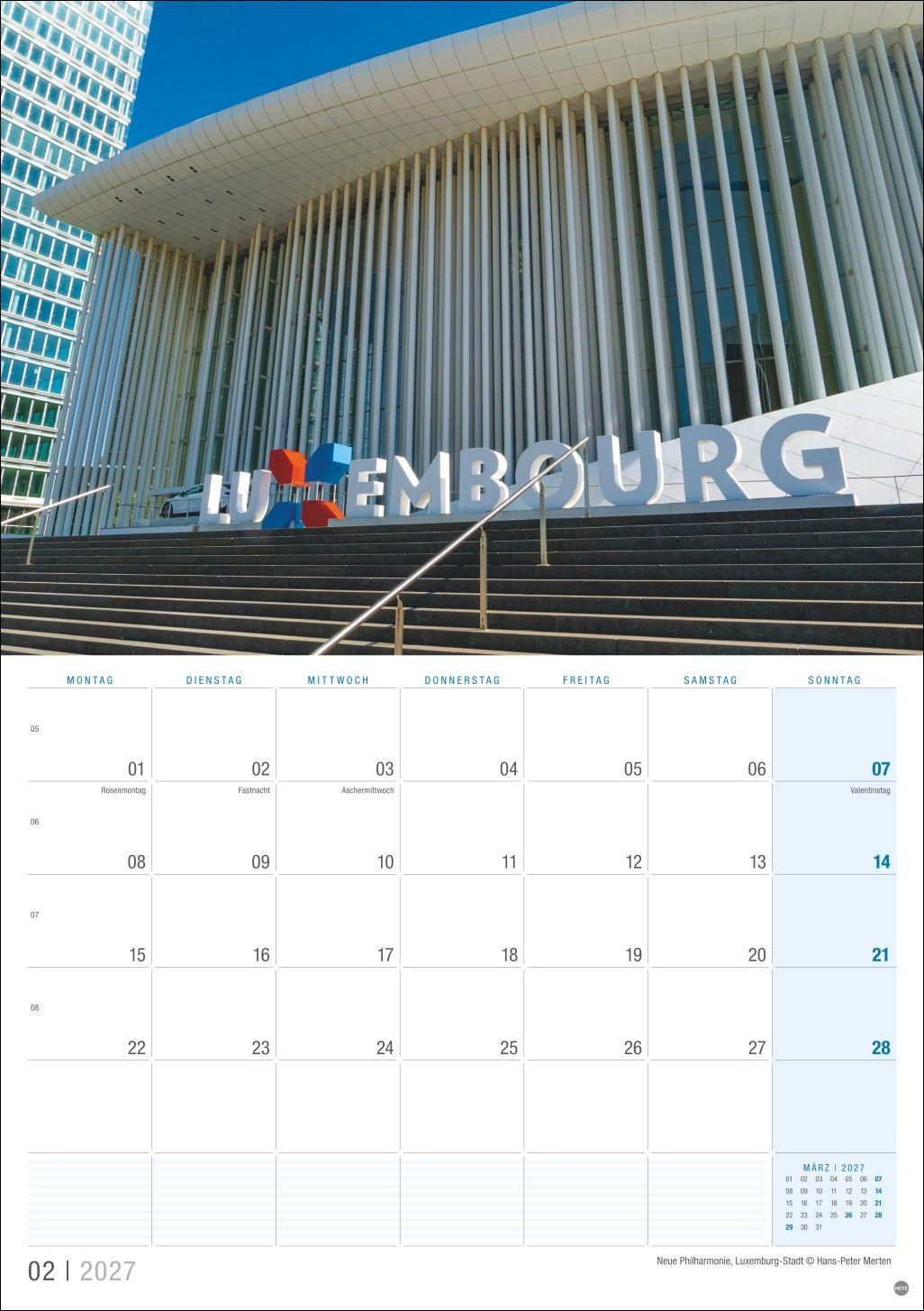 Beispielinhalt (Bild) Luxemburg Planer 2027