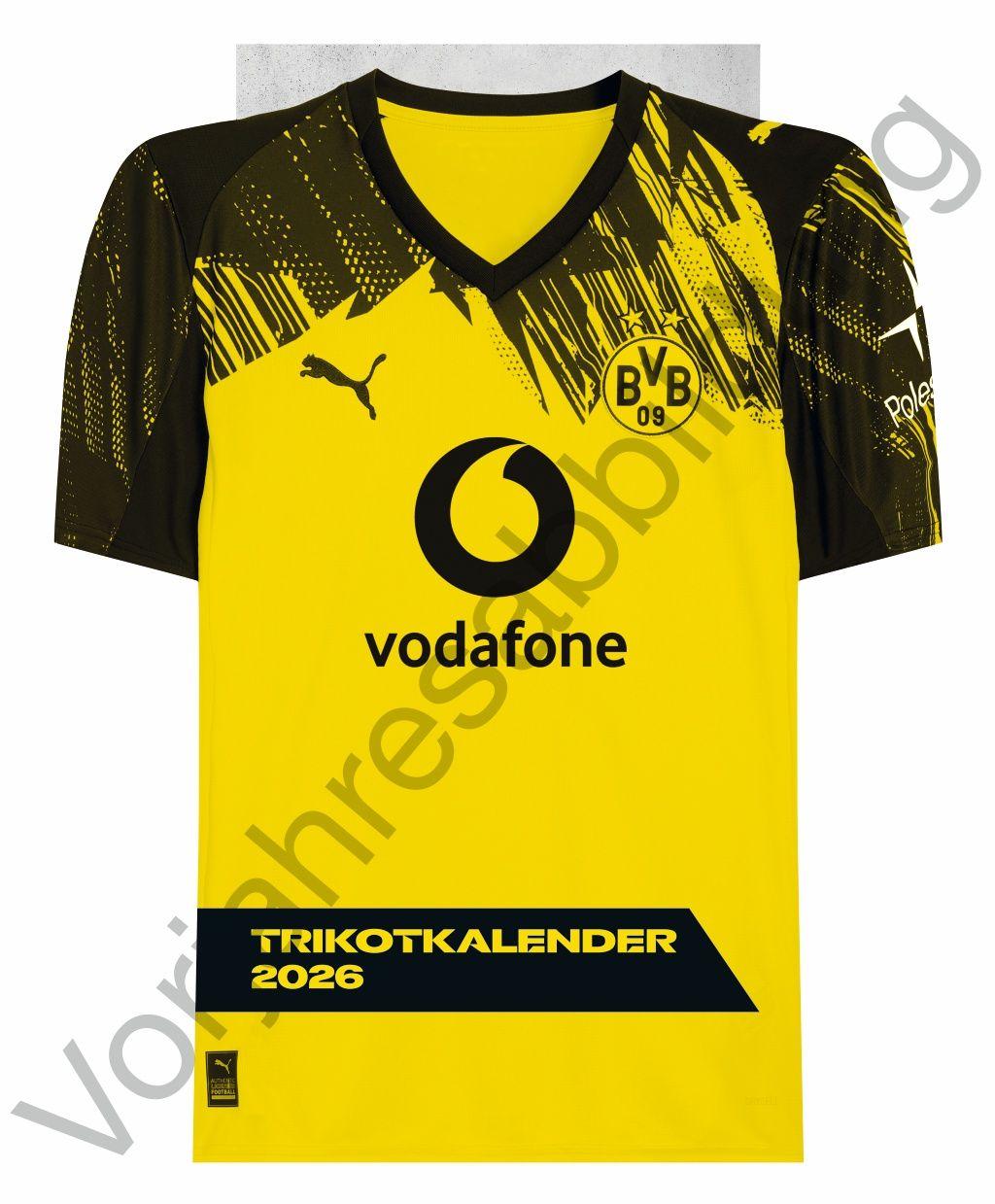 Vorderes Coverbild BVB Trikotkalender 2027
