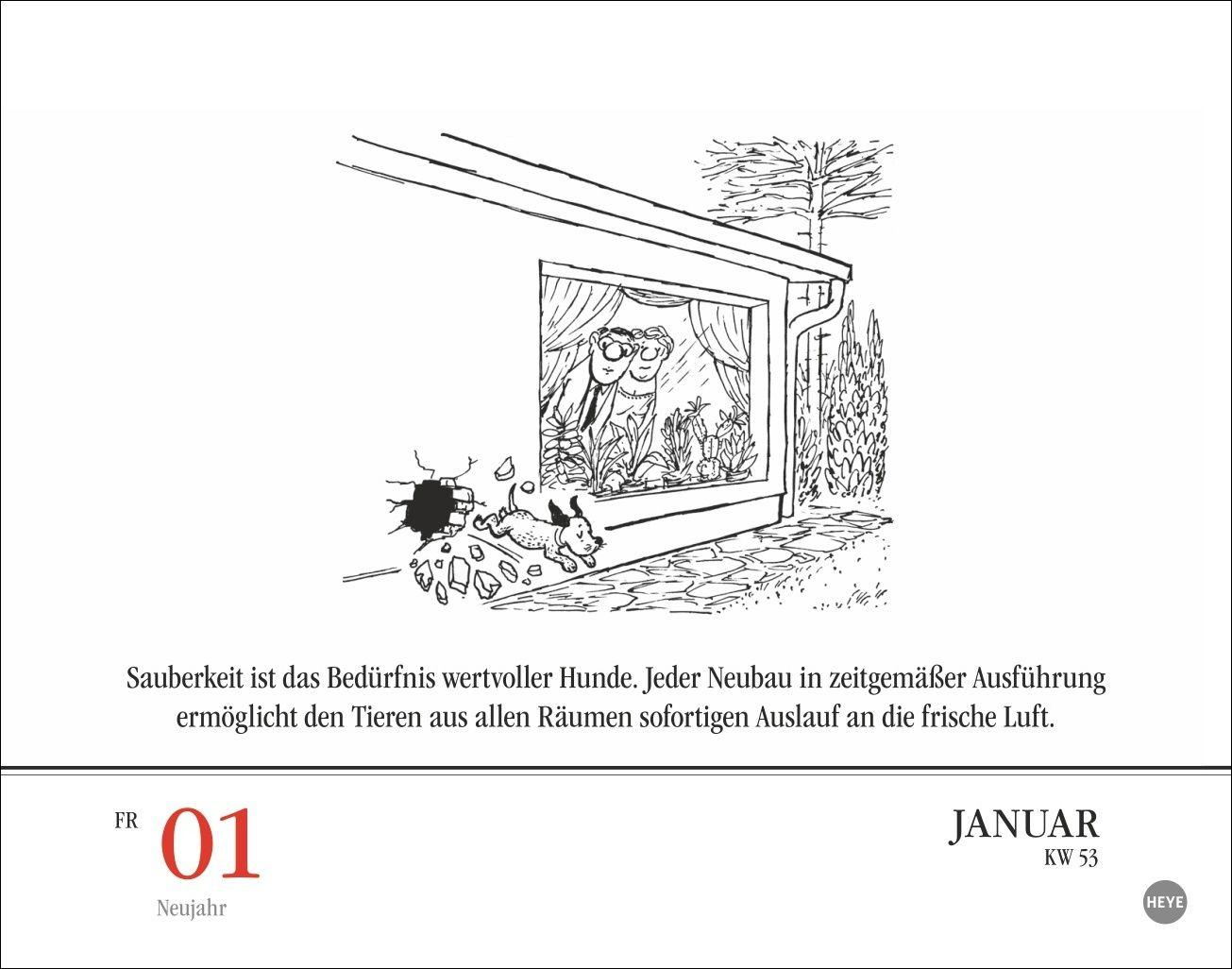 Beispielinhalt (Bild) Loriot Tagesabreißkalender 2027