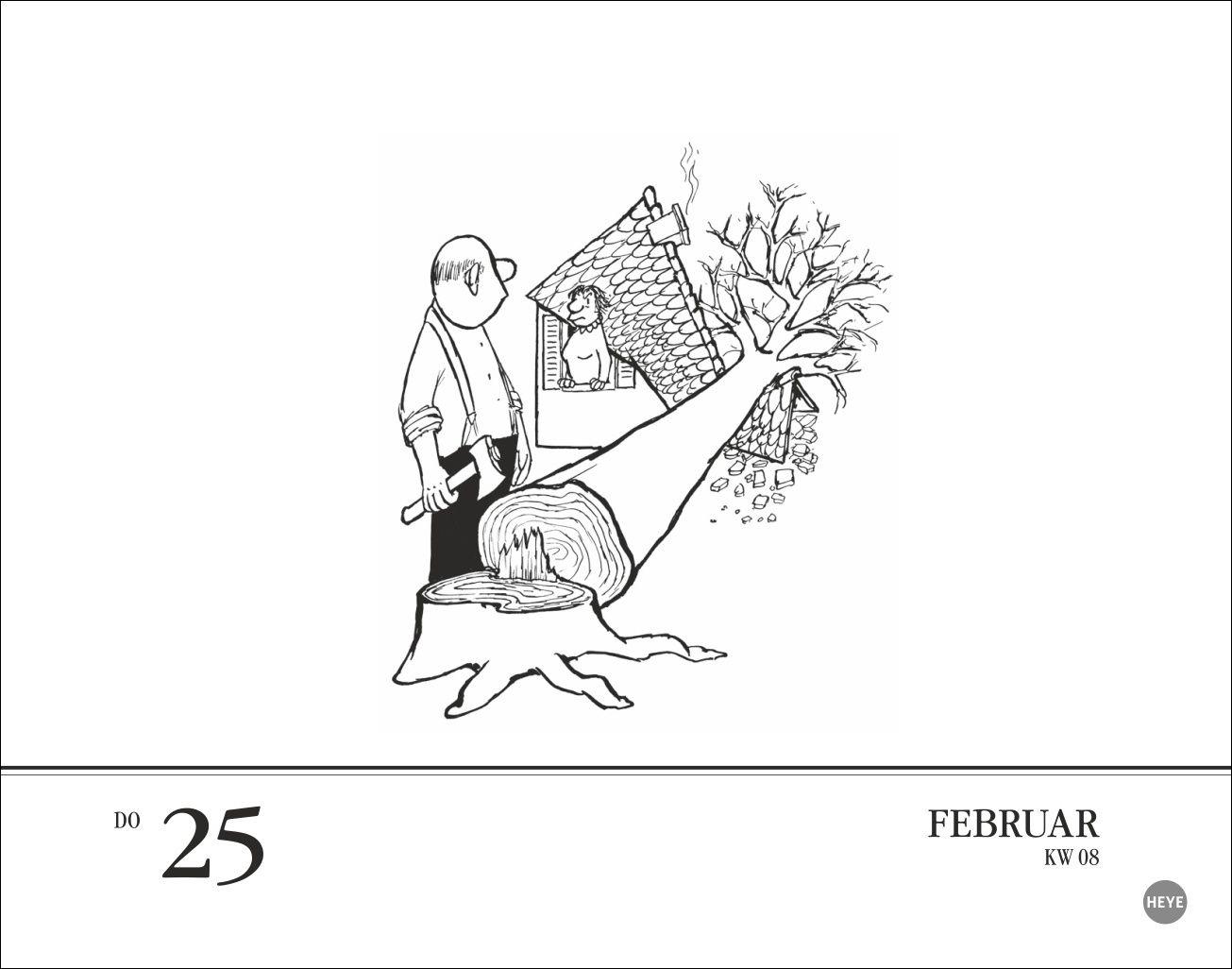 Beispielinhalt (Bild) Loriot Tagesabreißkalender 2027