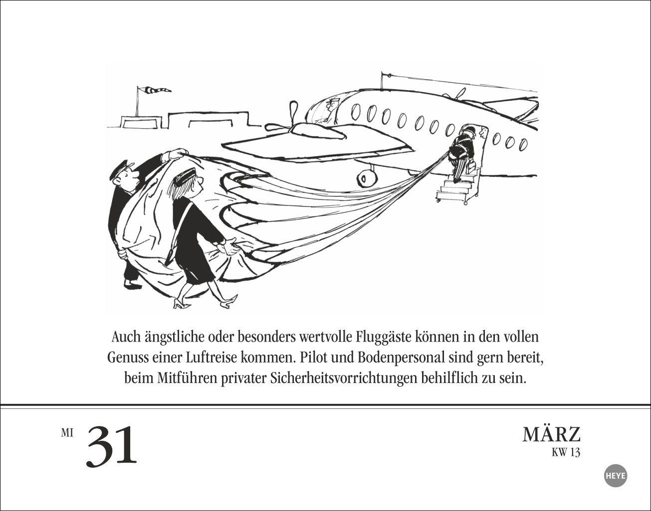 Beispielinhalt (Bild) Loriot Tagesabreißkalender 2027