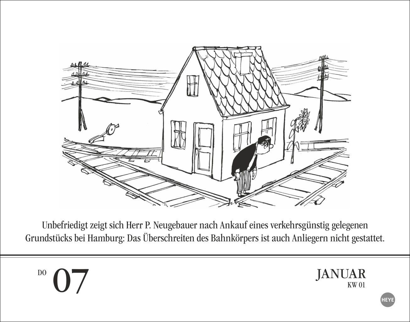Beispielinhalt (Bild) Loriot Tagesabreißkalender 2027