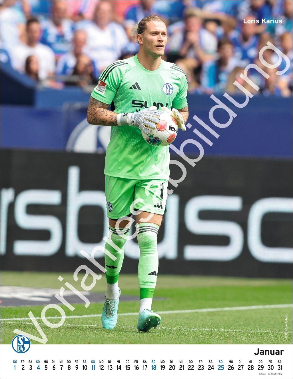 Beispielinhalt (Bild) Schalke 04 Posterkalender 2027