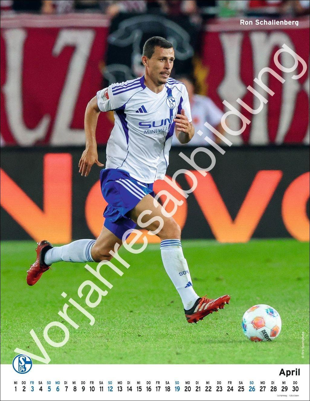 Beispielinhalt (Bild) Schalke 04 Posterkalender 2027