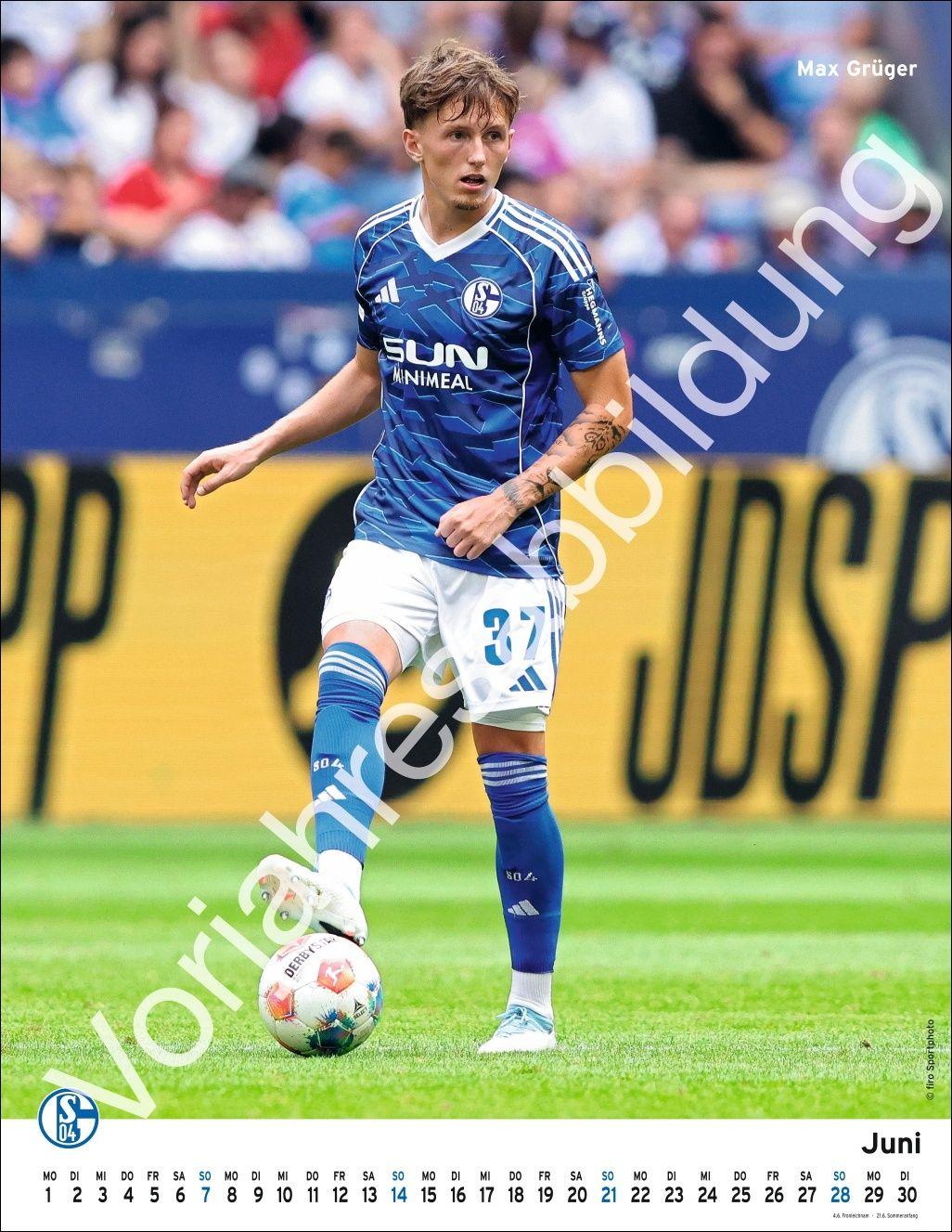 Beispielinhalt (Bild) Schalke 04 Posterkalender 2027