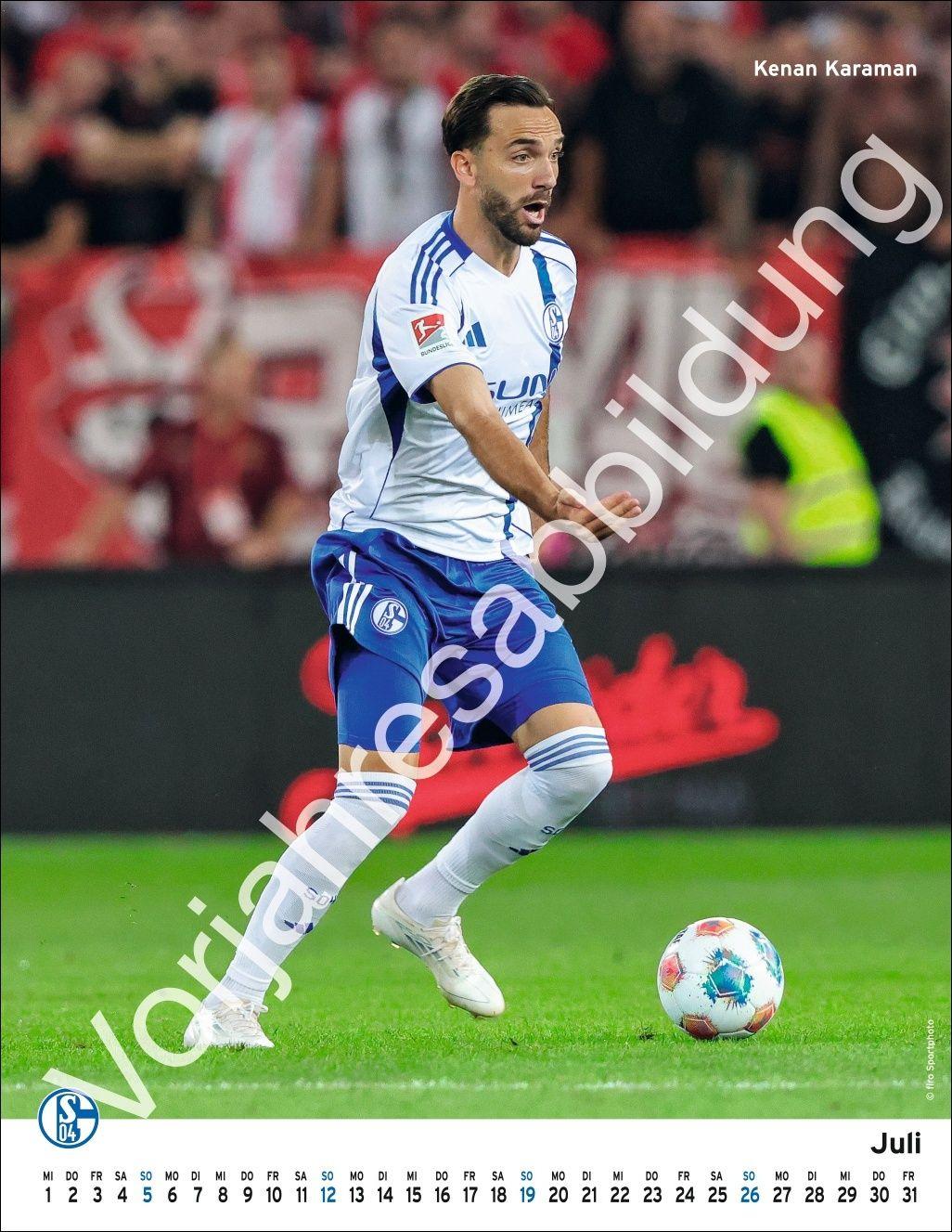 Beispielinhalt (Bild) Schalke 04 Posterkalender 2027