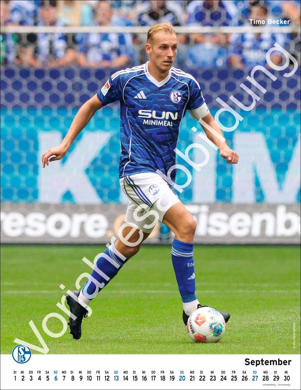 Beispielinhalt (Bild) Schalke 04 Posterkalender 2027