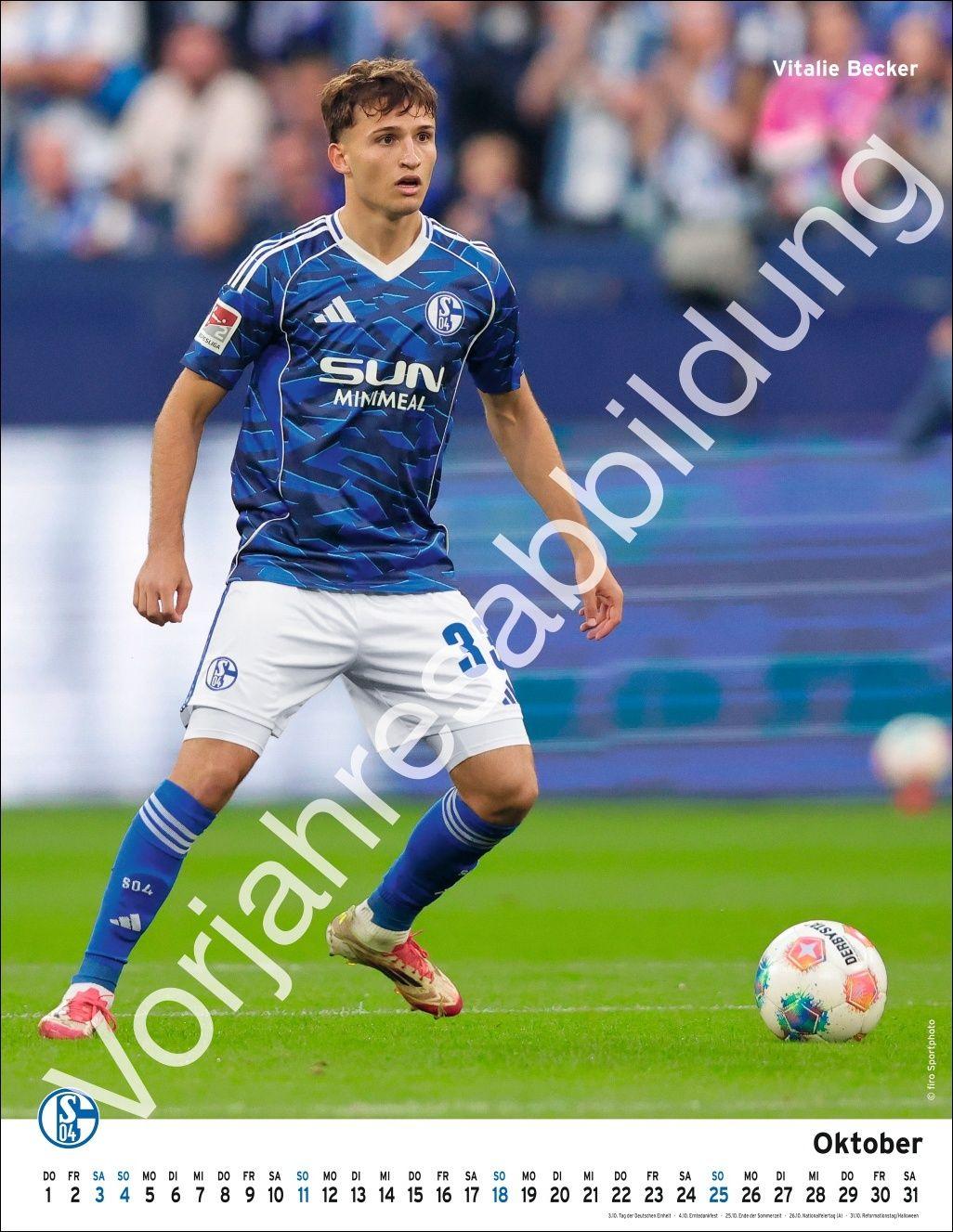 Beispielinhalt (Bild) Schalke 04 Posterkalender 2027