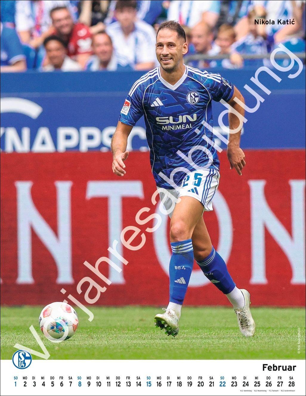 Beispielinhalt (Bild) Schalke 04 Posterkalender 2027