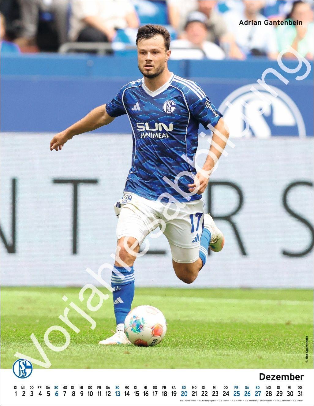 Beispielinhalt (Bild) Schalke 04 Posterkalender 2027