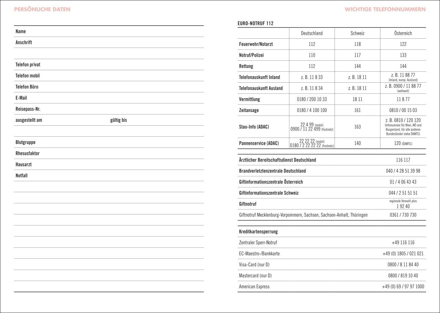 Beispielinhalt (Bild) Lady Terminkalender A6 2027
